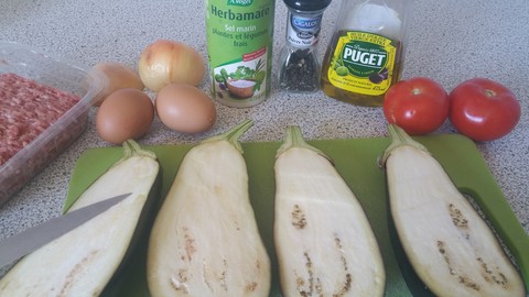 Ingredienten aubergine uit de oven