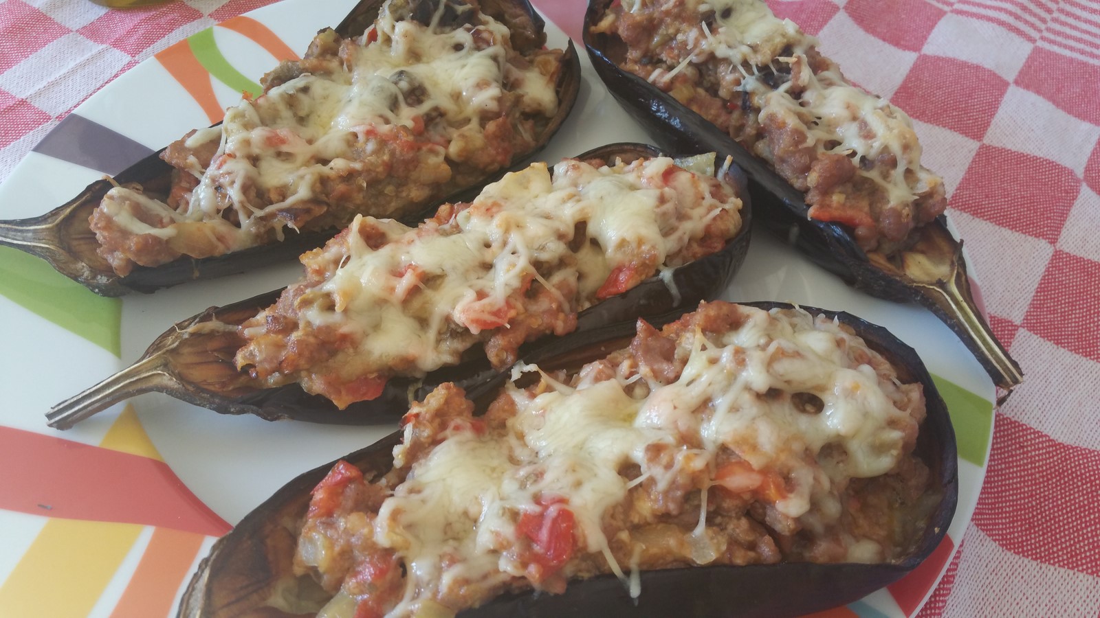 Gevulde aubergine uit de oven