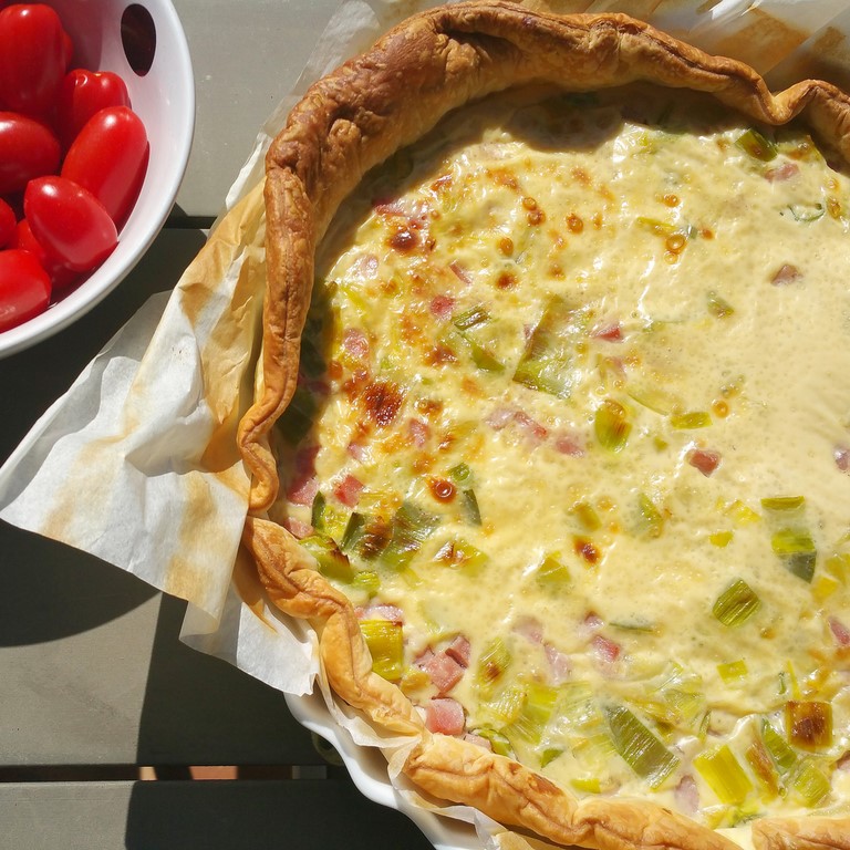 quiche ham prei