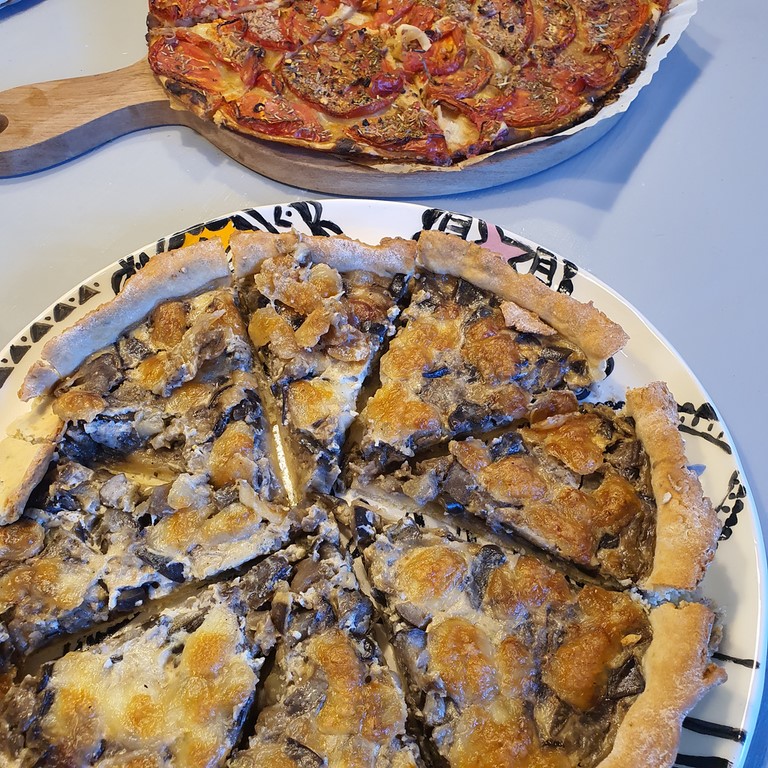vegetarisch recept quiche met aubergine