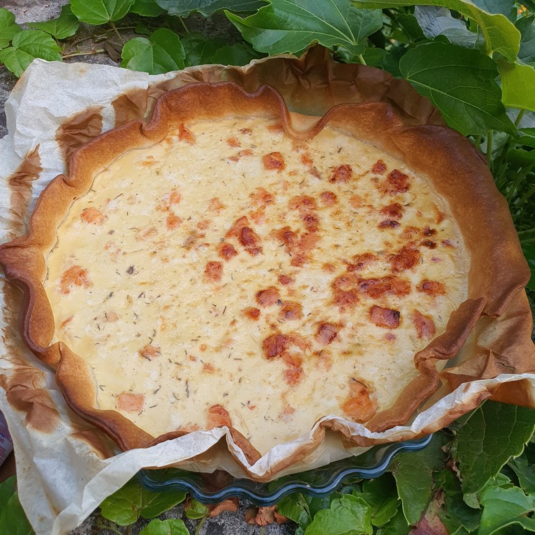 recept quiche met zalm