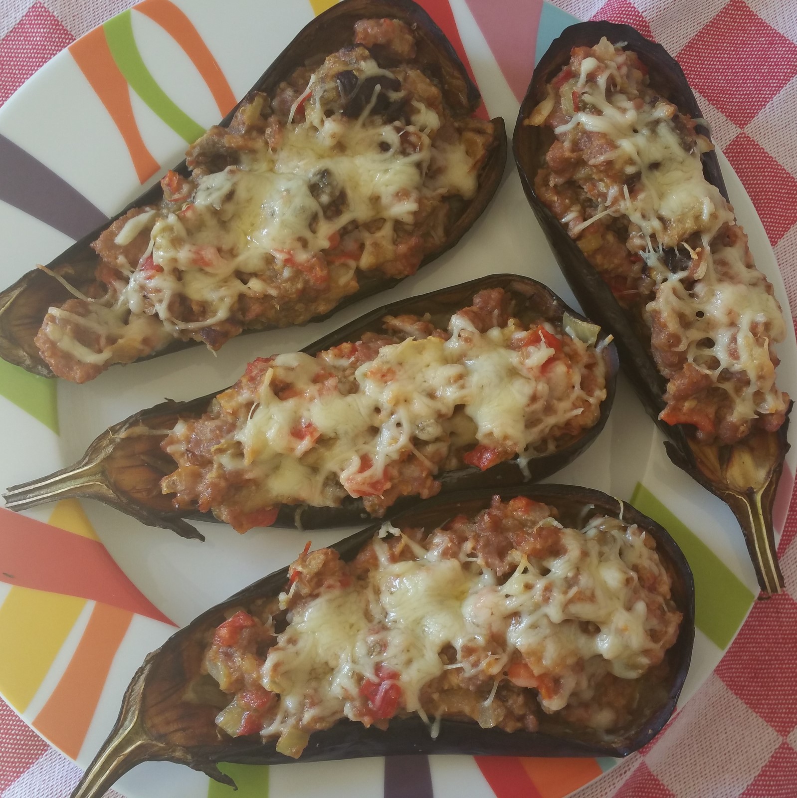 Gevulde aubergine uit de oven